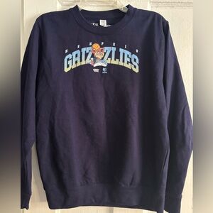 NBA Memphis Grizzlies Womens Size Small Navy Blue Sweatshirt Looney Tunes Taz
